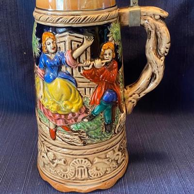 Vintage Japan Ceramic Musical German Beer Stein