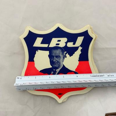 -50- VINTAGE | 1960â€™s Lyndon B. Johnson Unused Stickers