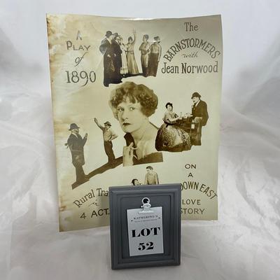 -52- COLLECTIBLE | Original 1890â€™s The Brainstormers Actors Play Poster