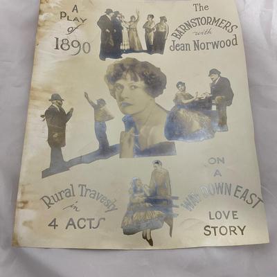 -52- COLLECTIBLE | Original 1890â€™s The Brainstormers Actors Play Poster