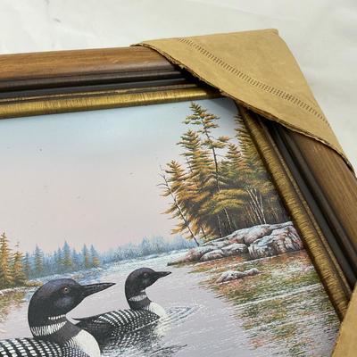 -58- COLLECTIBLE | Original Loons Oil Painting | C. Carson