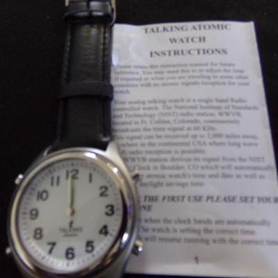 3 TALKING WATCHES; ATOMIC, REIZEN RADIO CONTROLLED, AVALON EZC VOICE.