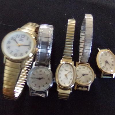 5 TIMEX WATCHES.