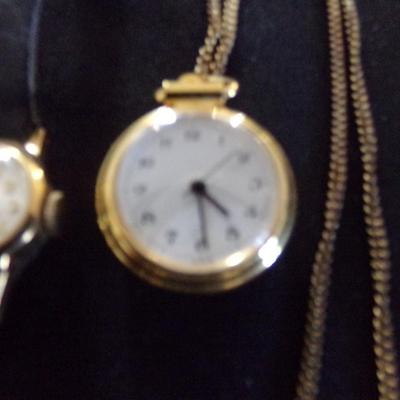 4 WATCHES; VENEZIO, WITTNAUER PEGASUS, WESTCLOX 17 JEWEL, UNMARKED NEACKLACE WATCH.