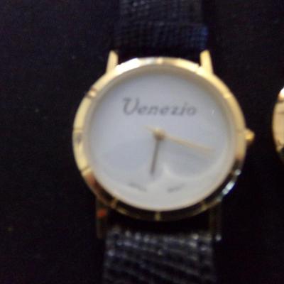 4 WATCHES; VENEZIO, WITTNAUER PEGASUS, WESTCLOX 17 JEWEL, UNMARKED NEACKLACE WATCH.