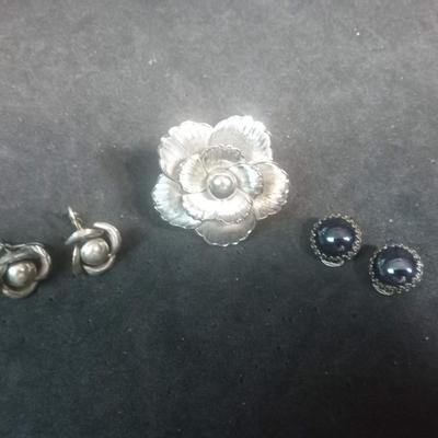 STERLING SILVER FLORAL EARRINGS AND MORE