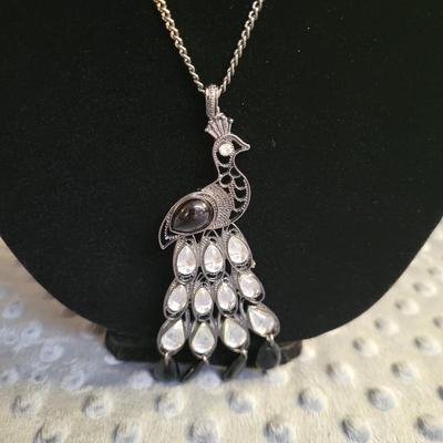Beaded Peacock Necklace