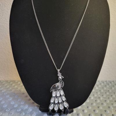 Beaded Peacock Necklace