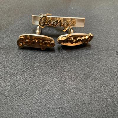 â€œGeorgeâ€ Cuff Links/Tie Tacks
