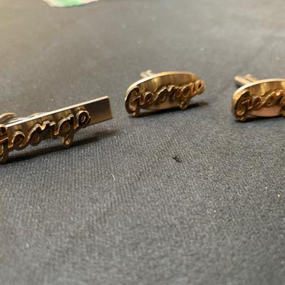â€œGeorgeâ€ Cuff Links/Tie Tacks