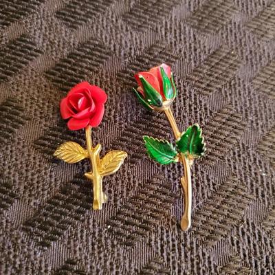 Ladies Rose Lapel Pins