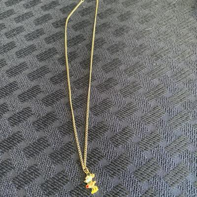 16â€ Vtg Minnie Mouse Charm Necklace