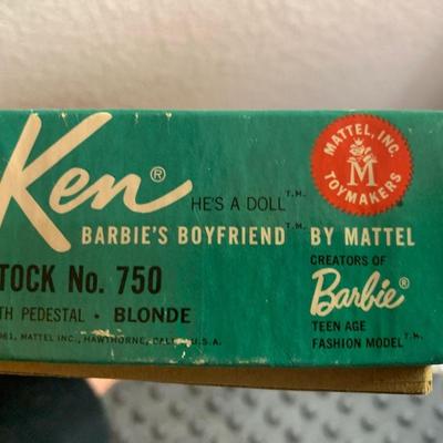 Vintage 1960s Ken Doll With Original Clothes/Box