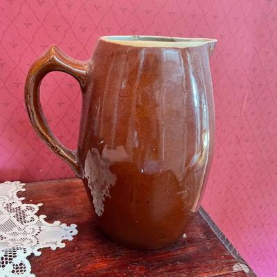 Antique Stoneware Pitcher