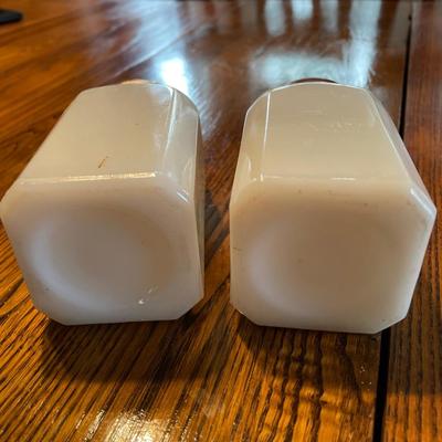 Milk Glass Shakers