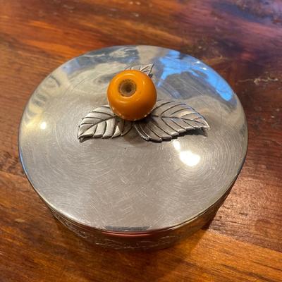 Vintage Chase Powder Jar Bakelite Handle