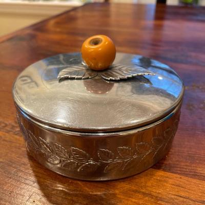 Vintage Chase Powder Jar Bakelite Handle