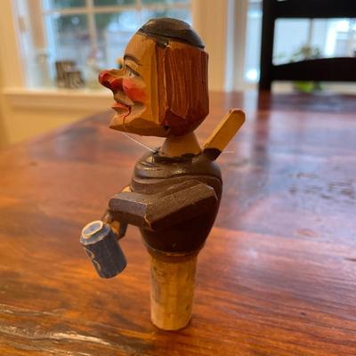 Vintage Wood Mechanical Bottle Stopper
