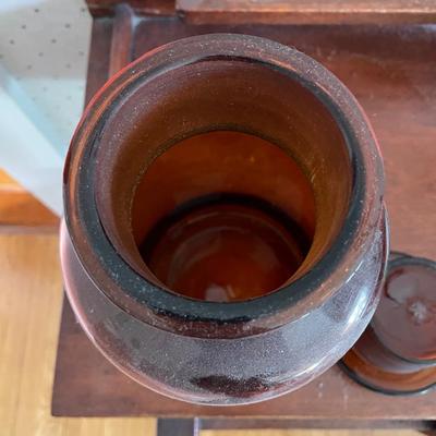 Antique Amber Apothecary Jar