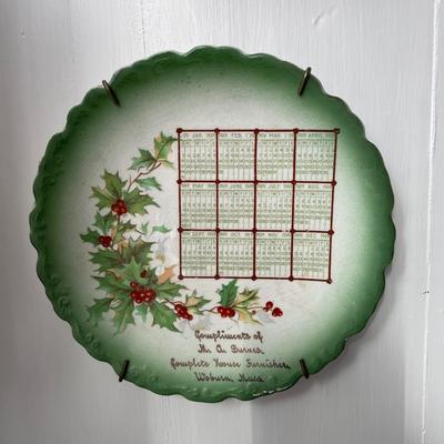 Antique Advertising Plate Woburn MA