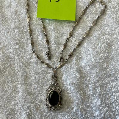 Gorgeous Retro Art Deco Sterling Silver Necklace