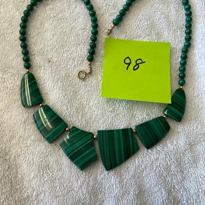 Malachite 80s Glam Necklace