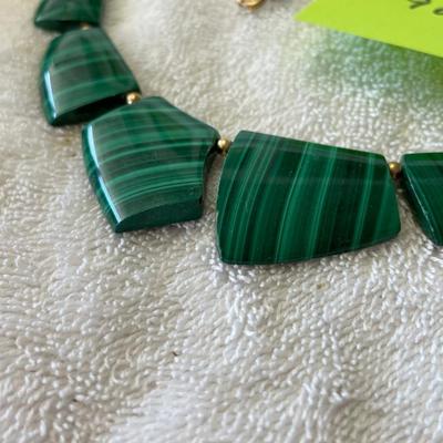 Malachite 80s Glam Necklace