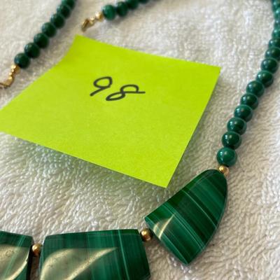 Malachite 80s Glam Necklace
