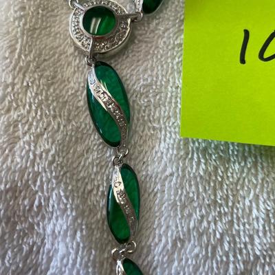 Angelique DeParis Style Lucite & Sterling Necklace