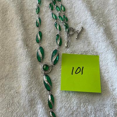 Angelique DeParis Style Lucite & Sterling Necklace