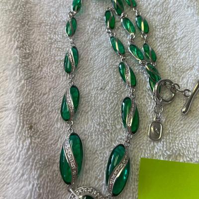 Angelique DeParis Style Lucite & Sterling Necklace