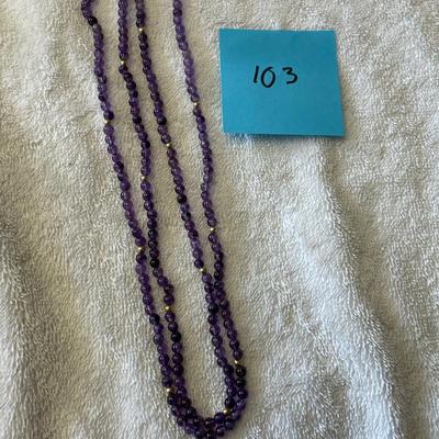 Amethyst Bead Necklace