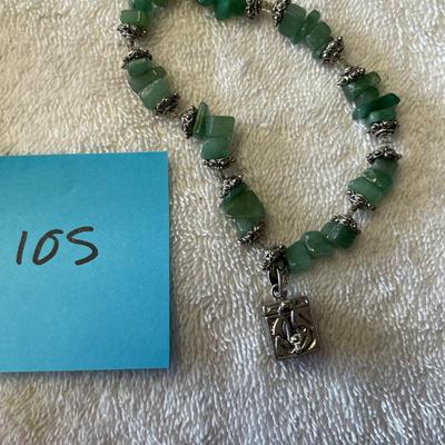 Stretchy Adventurine & Sterling Bracelet w/ Prayer Box