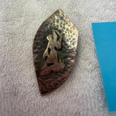 Vintage J. Segal Bezalel Israel Sterling Silver Brooch / Pin / Pendant