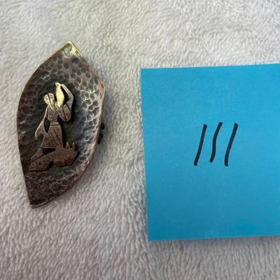 Vintage J. Segal Bezalel Israel Sterling Silver Brooch / Pin / Pendant