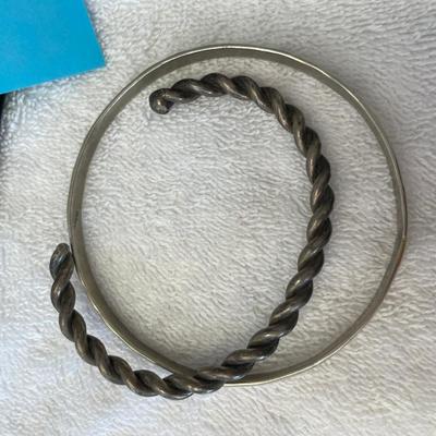 Lot of 2 Sterling Cuff/ Bangle Bracelets