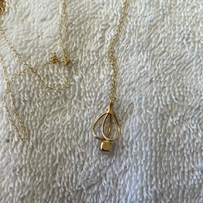 14K Ruby Petite Pendant with chain