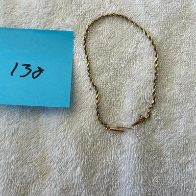 14K yellow gold wrapped chain Bracelet