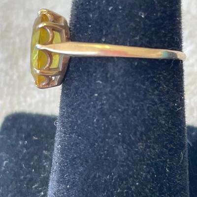 10K Lemon Topaz Vintage Ring