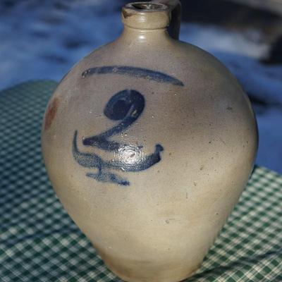 STAMPED NW CO UTICA OVOID SHAPED JUG  #2