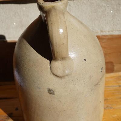 STONEWARE JUG WITH HEART SHAPED LEAVES