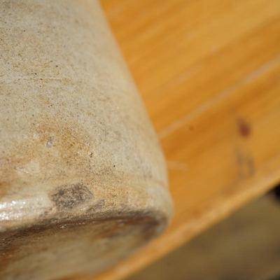 STONEWARE JUG STAMPED W.M.E WARNER WEST TROY