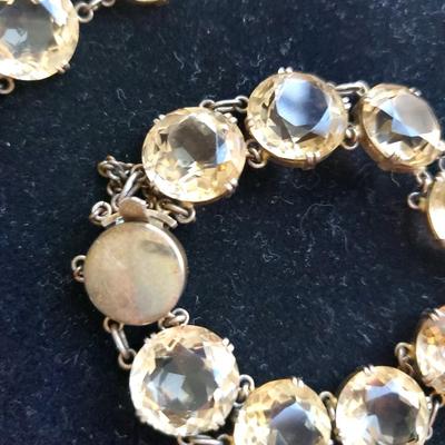 Striking Citrine Choker, bracelet, & Earrings