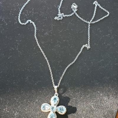 Topaz Cross Necklace