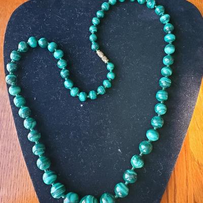 Malachite Bead Necklace