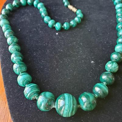 Malachite Bead Necklace