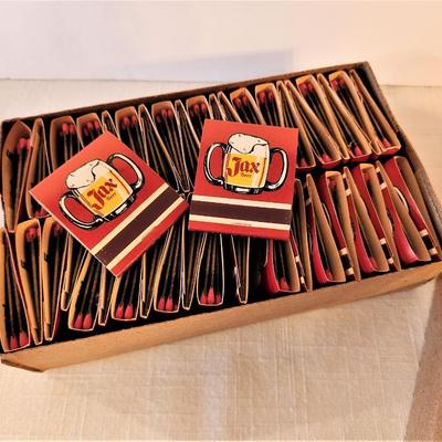 Lot #66 Box of 42 vintage JAX BEER matchbooks - old/new stock