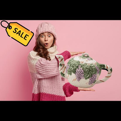 VINTAGE ASIAN ART TEA KETTLE