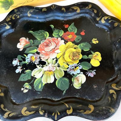 LOT 60 Painted Trays & Boxes