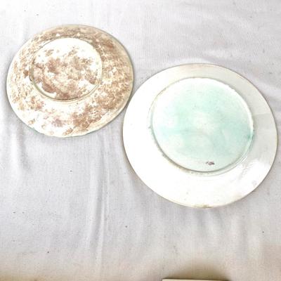 LOT 62 Antique Majolica Plates Strawberry Decorations
